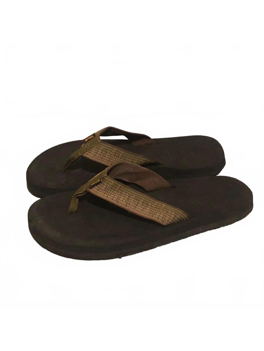 Teva Mush II Brown and Black Flip Flop Sandals Size 10